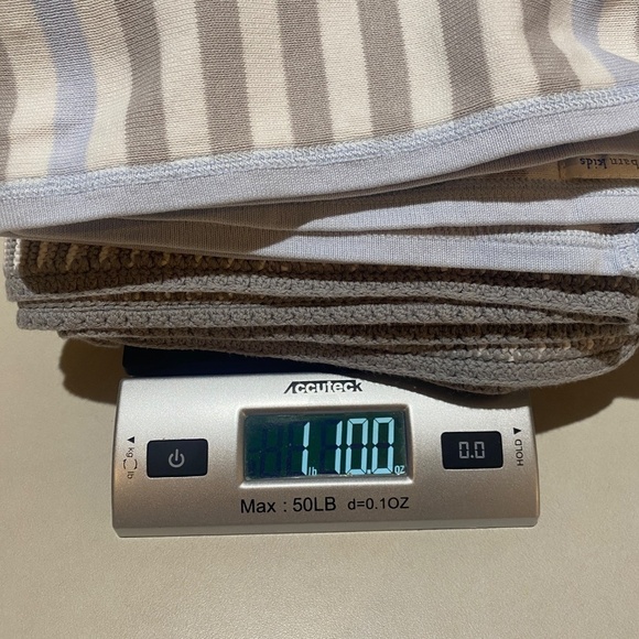 Pottery Barn Kids Stripe Knit Stroller Blankets Set of 2 Baby Boy Grey Blue - Picture 13 of 13